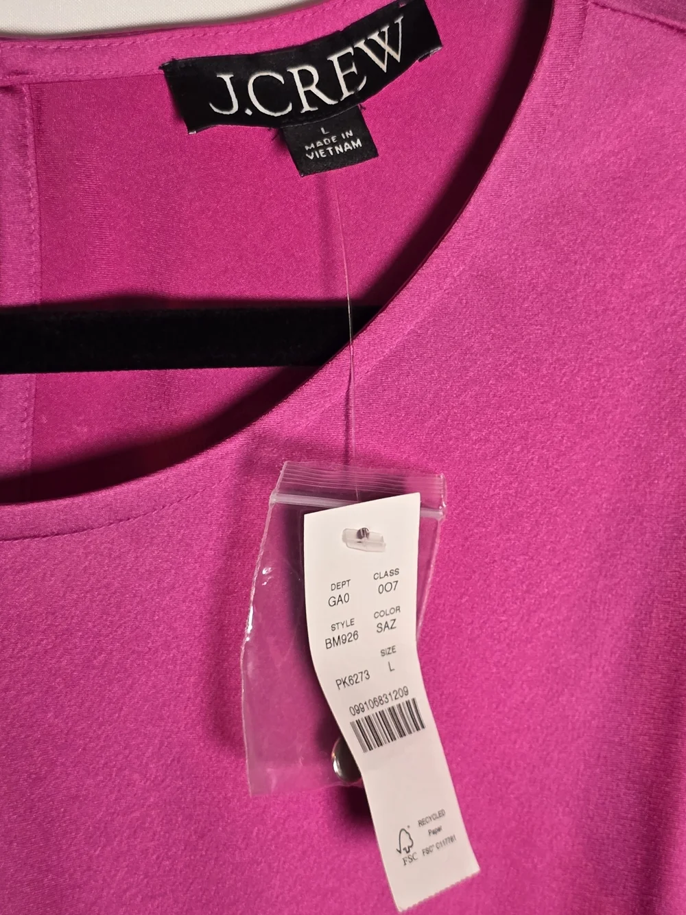 NWT J.Crew Pink Ruffle-Sleeve Winter Garden Top Keyhole Career Holiday, Sz L